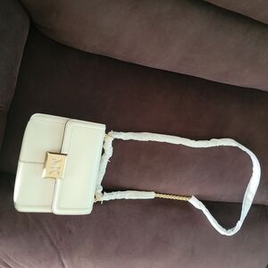 Michael Kors Cream Crossbody Bag with Gold Hardware
